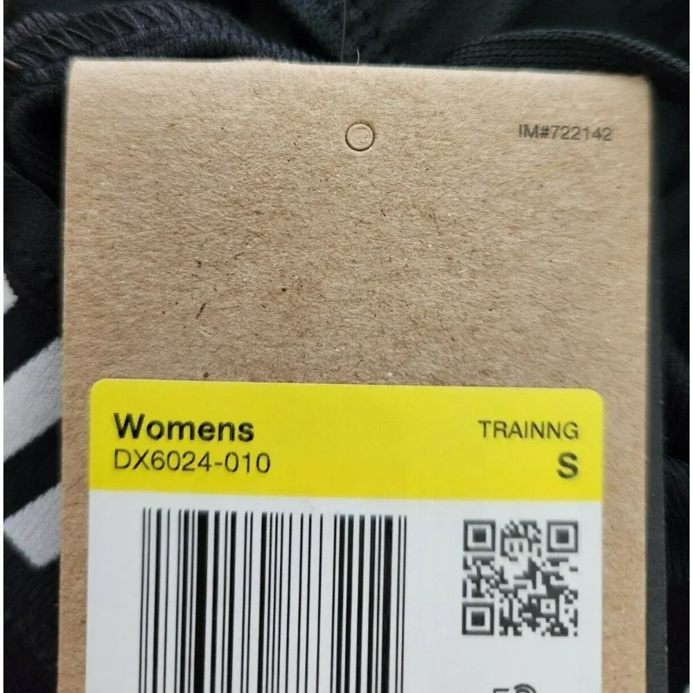 SMALL WOMEN'S NIKE PRO RUNNING SHORTS BLACK WHITE SPORTSWEAR DX6024-010